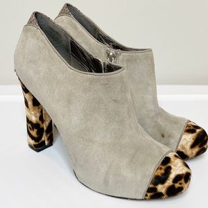 Sam Edelman Felix Suede Calf Hair Leopard Bootie